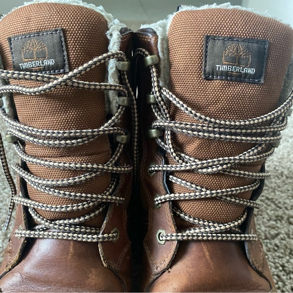 Timberland Gently Used Men's Raystown Waterproof Leather Brown Boots Size 7.5 - Picture 4 of 16